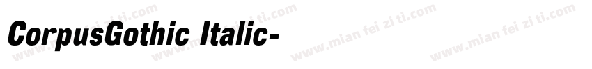 CorpusGothic Italic字体转换